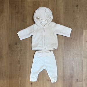 H&M Cream Kids sweater and pants Matching Set